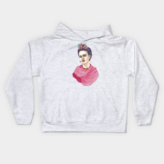 Frida Kahlo Kids Hoodie by Barruf